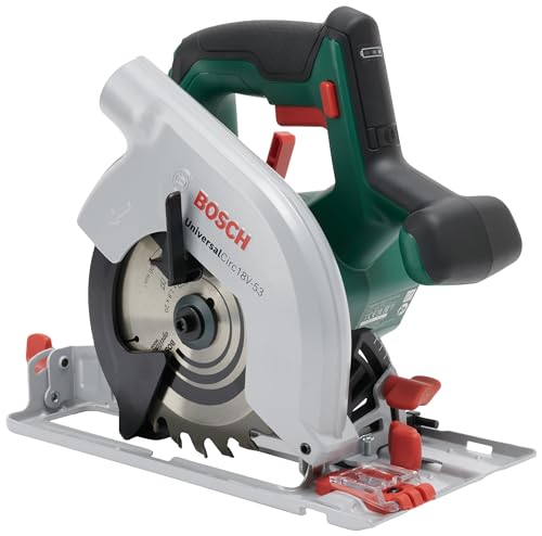 🔥 STARKER PREIS (-46%) Bosch Akku-Kreissäge UniversalCirc 18V-53 (Präzises Sägen in jedem Holzmaterial; max. Schnitttiefe 53 mm; 2 tlg. Führungsschienenset; 18 Volt System; ohne Akku) – Amazon Edition