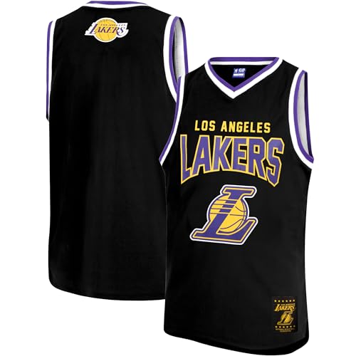Ultra Game NBA Official Men’s Super Soft Sleeveless Tank Top Muscle T-Shirt - Unisex, Los Angeles Lakers, Black, 3X-Large