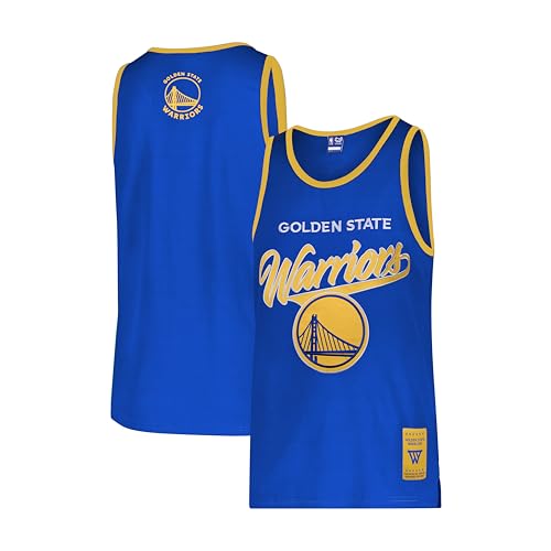 Ultra Game NBA Official Men’s Tank Top Mesh Sleeveless Muscle T-Shirt - Unisex, Golden State Warriors, Team Color, Medium