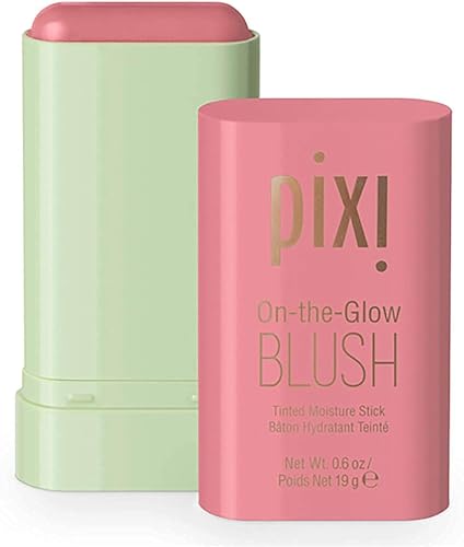 Pixi On-the-Glow Blush - Fleur, Hydrating Tinted Moisture Blush Stick with Ginseng, Aloe Vera & Fruit Extracts, For Cheeks & Lips, 19g / 0.6oz, Paraben-Free
