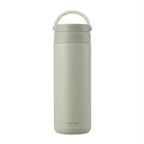 (-40%) LocknLock Edelstahl Trinkflasche, Tumbler auslaufsicher, BPA-freie Thermosflasche 13h heiß & 40h kalt, Thermobecher mit Griff, mobiler Kaffeebecher mit Deckel, Trinkbecher (Mint, 475 ml)