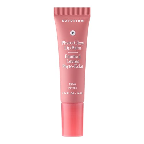 Naturium Phyto-Glow Lip Balm, Hydrating Lip Care with a Glossy Finish, 0.34 oz Petal