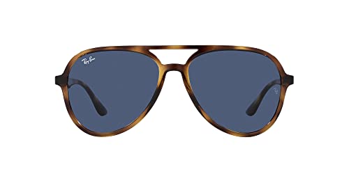 Ray-Ban RB4376 Aviator Sunglasses, Havana/Dark Blue, 57 mm