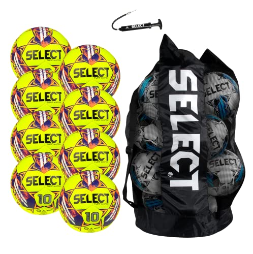 Select Numero 10 Turf Match Soccer Ball, 8-Pack with Duffle Ball