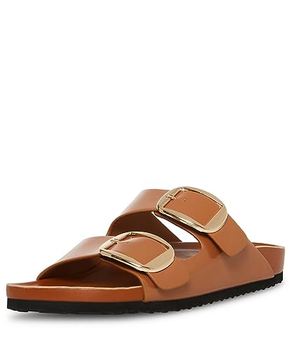 Madden Girl Women's Bodiee Slide Sandal, Caramel, 6
