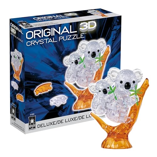 BePuzzled, Koala and Baby Original 3D Crystal Puzzle, Perfect for Puzzlers Ages 12 and Up, Challenging to Complete and Beautiful to Display, Collect Them All