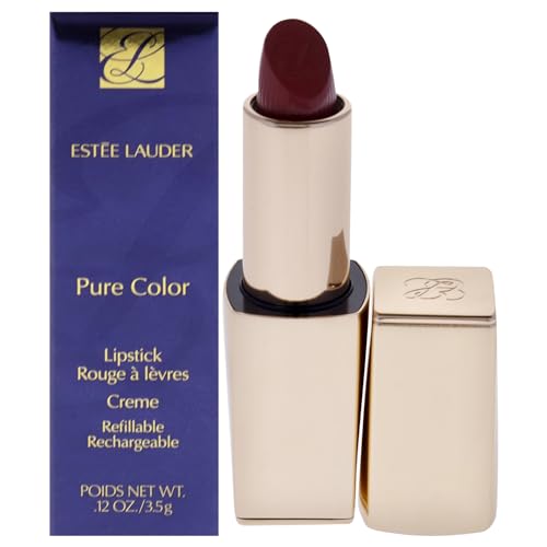 Estée Lauder Pure Color Long Lasting Cream Lipstick for Women with Cream Finish | Plumping & Nourishing 0.12 Ounce, 440 Irresistible