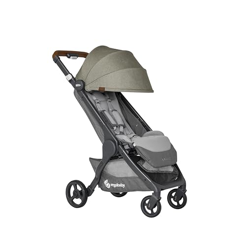 (-25%) Ergobaby Metro+ Deluxe Kinderwagen Buggy mit Liegefunktion, Premium Kinder-Buggy ab Geburt bis 22kg, Zusammenklappbar und Autositz Kompatibel, höhenverstellbarer Lenker, Empire State Green