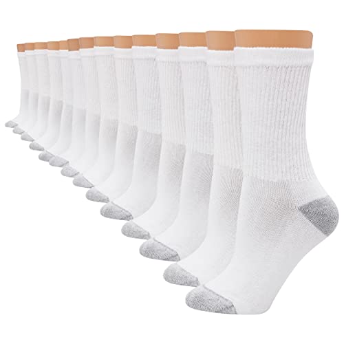 Hanes Cool Comfort Crew Socks, Soft Moisture-Wicking Socks, Shoe Sizes 5-9, 14-Pack