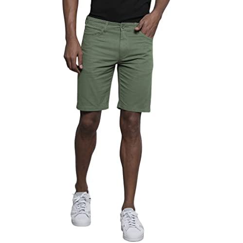 The Indian Garage Co Men's Slim Fit Mid-Rise Cotton Shorts