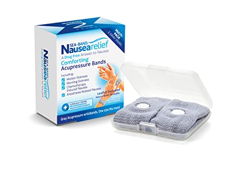 Sea-Band Anti-Nausea Acupressure Wristband for Motion & Morning Sickness, Pack of 2 Sets