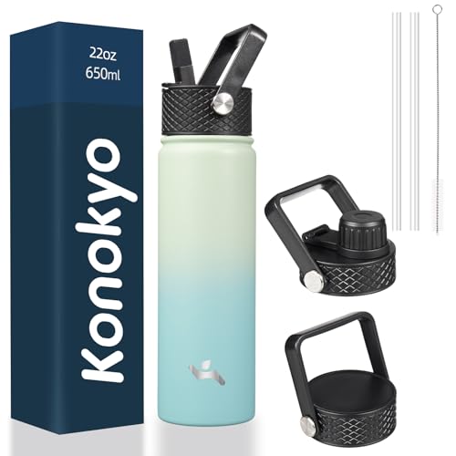 Konokyo 22oz Stainless Steel B...rt Insulated Water Bottle,Mint
