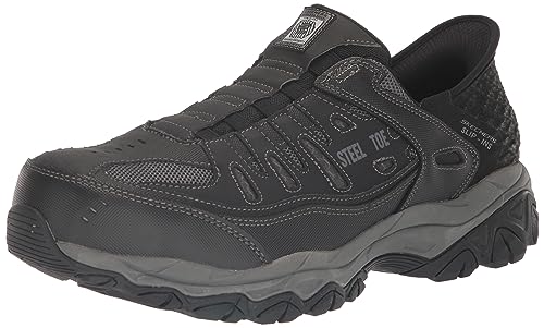 Skechers Men's Hands Free Slip-ins Cankton-Faison St Industrial Shoe, BLK, 11