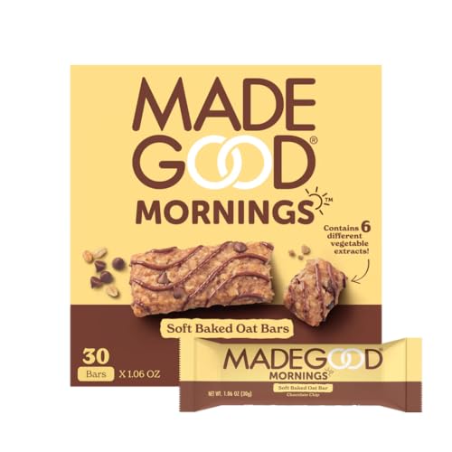 MadeGood Morning Chocolate Chip Bars, 5ct/5.3oz, Organic Snacks