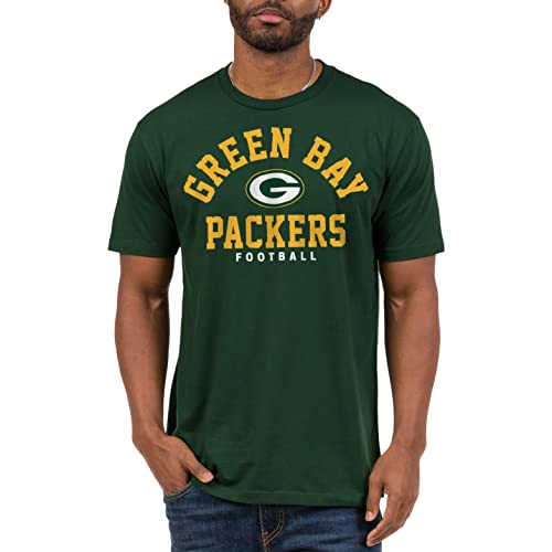 Junk Food Clothing x NFL - Green Bay Packers - Classic Team Logo - Unisex Adult Short Sleeve Fan T-Shirt for Men and Women - Size Medium