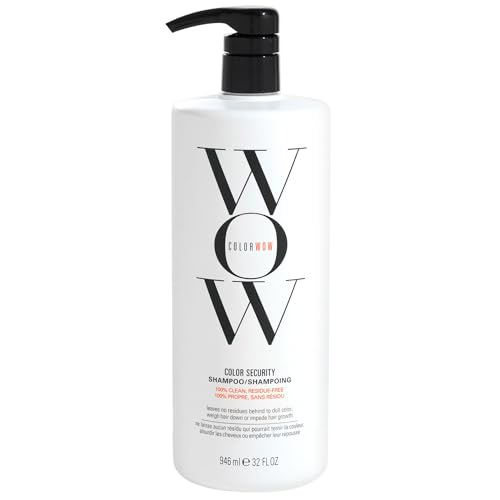 COLOR WOW Color Security Shampoo, 32 fl oz – Sulfate Free & Residue-Free Formula, Healthy Looking Hair & Scalp, Paraben Free Salon Quality