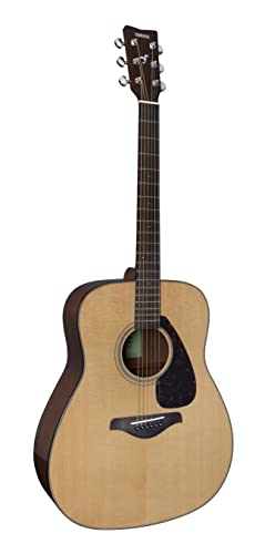 Yamaha 6 String Beginner Solid Spruce Top Traditional Western Dreadnought Acoustic Guitar With Rosewood FIngerboard, Natural Finish, Right, (FG800J NT)