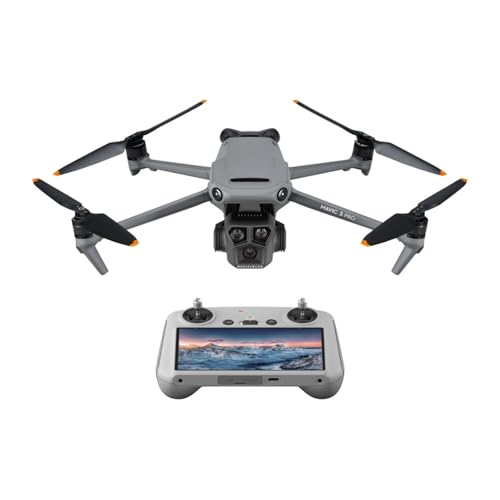 DJI Mavic 3 Pro with DJI RC, Flagship Triple-Camera Drone with 4/3 CMOS Hasselblad camera, 43-Min Flight Time, 15km HD Video Transmission, FAA Remote ID Compliant, 4K Camera Drone for Adults