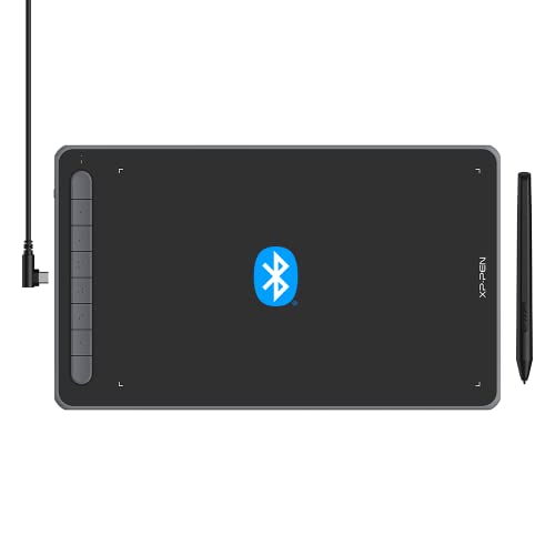XP-Pen Deco LW 10x6 inch Graphic Tablet with Bluetooth Connectivity, Battery-Free X3 Chip Stylus and 8 Shortcut Keys Compatible with Chrome, Windows, 