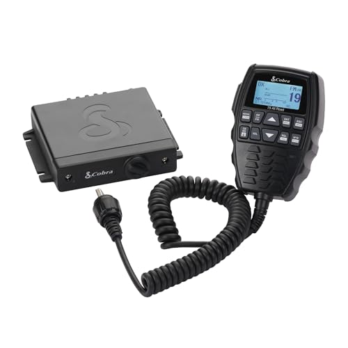 Cobra 75 All Road Wireless CB Radio - Dual-Mode AM/FM, Full 40 Channels, Bluetooth Connectivity, Digital Noise Cancellation, Waterproof, Instant Channel 9, 4-Watt Output, Easy to Operate, Black