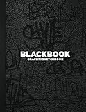 Blackbook Graffiti Sketchbook: Notebook for Drawing, Painting, Sketching or Doodling - 118 Pages - White Blank and Brick Textured - 8.5 x 11 inches