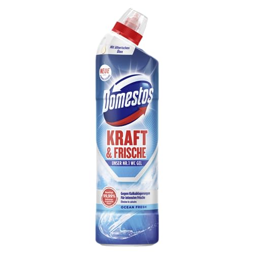 (-25%) Domestos Kraft & Frische WC Gel Ocean Fresh Reinigungsmittel mit frischem Ocean-Duft für hygienische Sauberkeit 750 ml 1 Stück