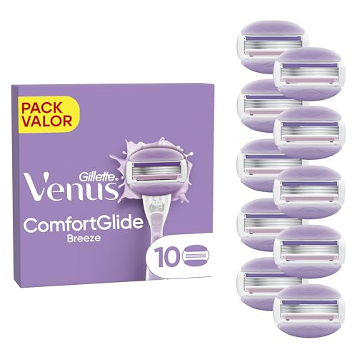 🔥 STARKER PREIS (-38%) Gillette Venus Comfortglide Breeze Rasierklingen, 10 Ersatzklingen, Lila
