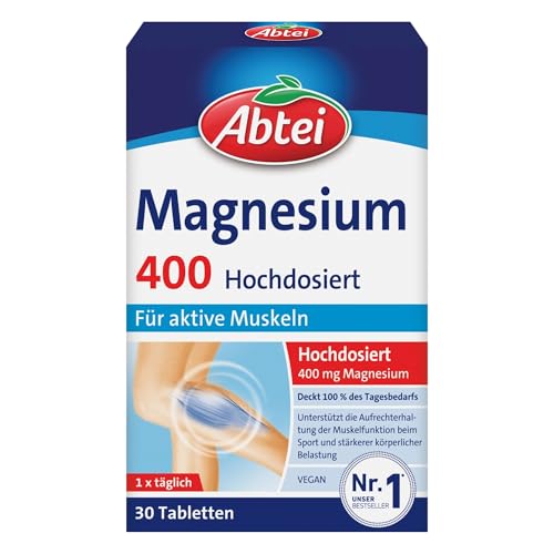 (-40%) ABTEI Magnesium 400 - Hochdosierte Magnesiumtabletten - Vegan - 30 St.