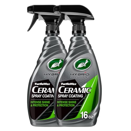 Turtle Wax 53882 Hybrid Solutions Ceramic Spray Coating, Incredible Shine and Protection for Car Paint, Extreme Water Beading, Safe for Cars, Trucks, Motorcycles, RV's and More, 16 oz. (Pack of 2)