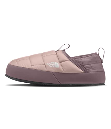 THE NORTH FACE Teen Thermoball Traction Mule II Winter Shoe | Insulated & Water Repellent Slipper, Pink Moss/Fawn Grey, 12