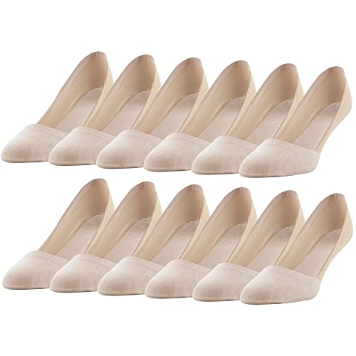 PEDS Women's Smooth Edge No Show Socks, Multipairs, Nude (12-Pairs), Shoe Size: 5-10