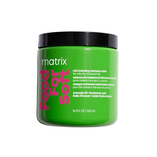 MATRIX Food For Soft Rich Hydrating Hair Mask - Deep Conditioner For Dry & Brittle Hair, Adds Shine & Softness, With Avocado Oil & Hyaluronic Acid, Replenishes Moisture