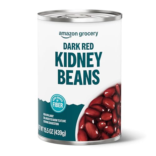 Amazon Grocery, Canned Dark Red Kidney Beans, 15.5 Oz (Previously Amazon Fresh, Packaging May Vary)