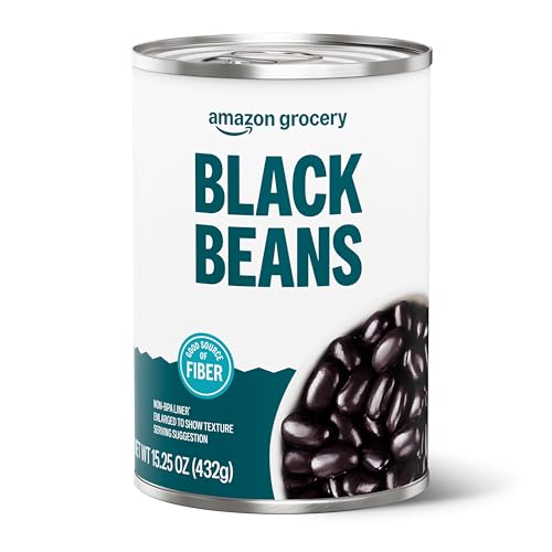 Amazon Grocery, Canned Black Beans,15.25 Oz (Previously Amazon Fresh, Packaging May Vary)