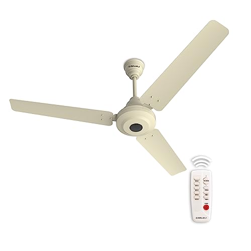 Bajaj Energos 12DC5R 1200MM Silent BLDC Ceiling Fan | 5-Stars Rated Ceiling Fans for Home | Remote Control | Upto 65% Energy Saving | High Speed | Sil
