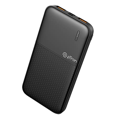 pTron Newly Launched Dynamo 10000mAh 22.5W Power Bank, Made in India, 20W PD Fast Charging, 3 Output, 2 Input Ports Type-C/PD & Micro USB, Li-Polymer 