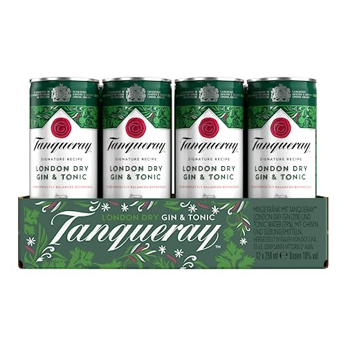⚡ BLITZDEAL (-56%) Tanqueray London Dry Gin & Tonic, Erfrischendes Sommer-Mixgetränk,10% Vol