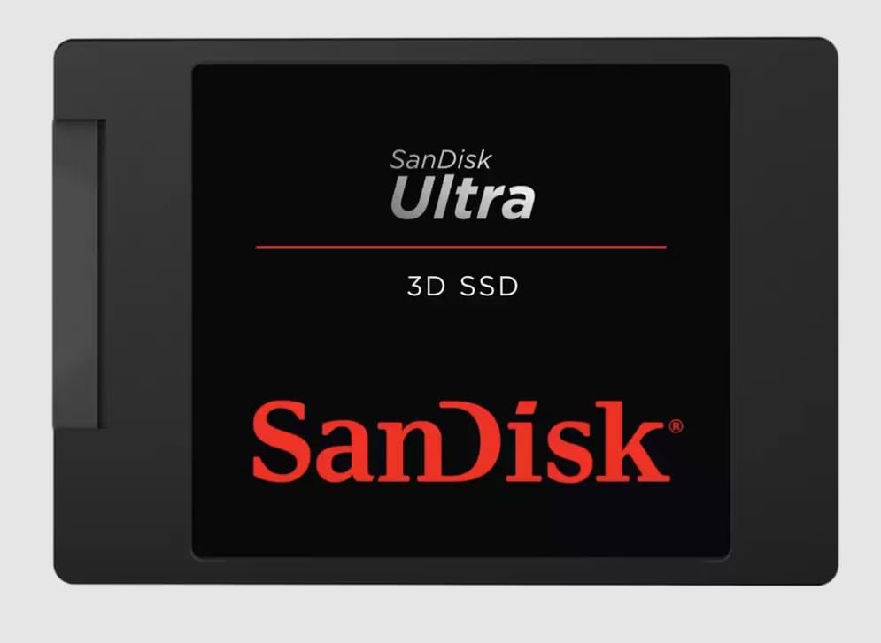 ⚡ BLITZDEAL (-51%) SanDisk Ultra 3D SSD 2 TB SSD interne SSD Festplatte (SSD intern 2,5 Zoll, stoßbeständig, 3D NAND-Technologie, n-Cache 2.0-Technologie, 560 MB/s Übertragungsraten) Schwarz