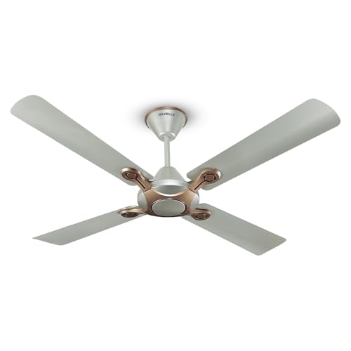 Havells 1200mm Leganza ES 4B Ceiling Fan|Best fan in 4 Blade,Premium Finish Decorative Fan,High Air Delivery|Energy Saving,100% Pure Copper Motor,2 Ye