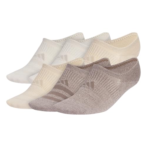 adidas Women's Superlite 3.0 6-Pack Super No Show, Athletic Socks, Invisible Ultra Low-Profile, Cushion & Arch Compression