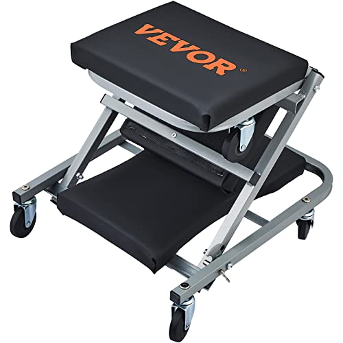 VEVOR Mechanic Creeper, Garage Gift, 36" Z Creeper Seat, 2 in 1 Mechanic Gifts, 300 lbs Capacity, Low Profile Creeper with 6 pcs Wheels in Garage/Shop for Fathers Day Tool Gift