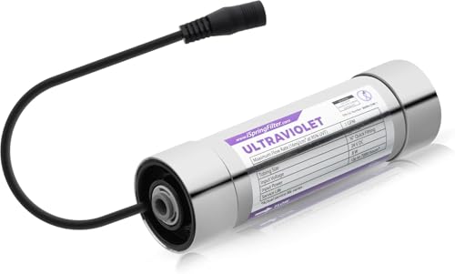 iSpring UVF8 LED UV Water Filter, Add-on Kit for Under Sink Water Filtration Systems, Mercury-Free, Stainless SteelBron