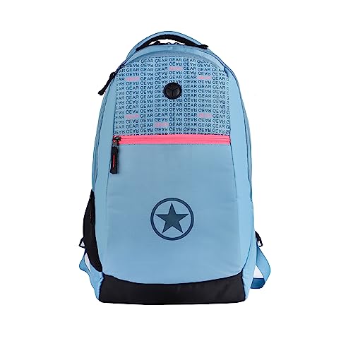 Rockstar 34L Large Water Resistant School Bag/Casual 5 Compartment Backpack/Daypack/Travel Backpack/Kids Bag/College Bag for Boys/Girls/Men/Women (Blu