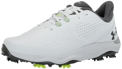 Under Armour Men's Drive Pro, (100) White/White/Metallic Gun Metal, 8, US