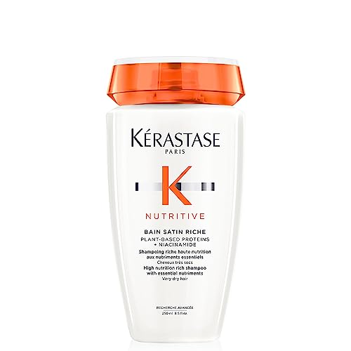 Kérastase Nutritive Bain Satin Riche Shampoo Nutritivo para Cabelos Finos e Médios, Secos e Ressecados, Nutrição Profund...