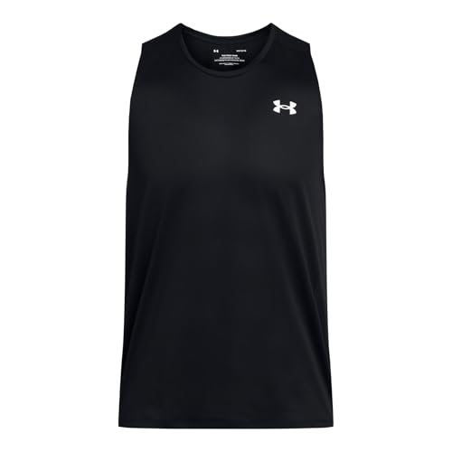 Under Armour Men's Tech Tank Top, (001) Black / / White, X-Large