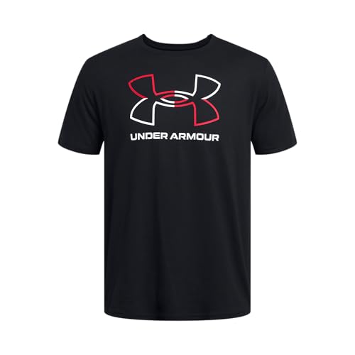 Under Armour Men's Global Foundation Short Sleeve T Shirt, (001) Black/Red/White, X-Large