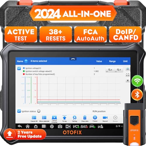 OTOFIX D1 Lite 2025 Bidirectional Scan Tool, 2 Years Free Update, 38+ Services, All System Diagnostic Scanner, Active Tests, AutoAuth FCA SGW, AutoVIN, CAN FD & DoIP, 99% Car Coverage