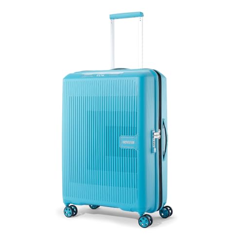 Aerostep 8 Wheels 77 Cm Small Cabin 4 Wheel Inline Trolley Bag Hardshell Case Polypropylene 360 Degree Wheeling System Luggage,4 Wheel Inline Trolley 