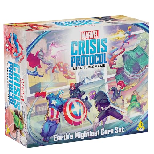 Asmodee Marvel: Crisis Protocol Earth's Mightiest CORE Set - Iconic Heroes & Villains for Epic Battles, Tabletop Superhero Game, Ages 14+, 2 Players, 90 Minute Playtime